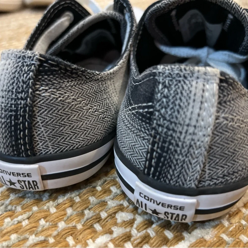 Converse Black and White Plaid Womens Size 6 - Picture 3 of 7